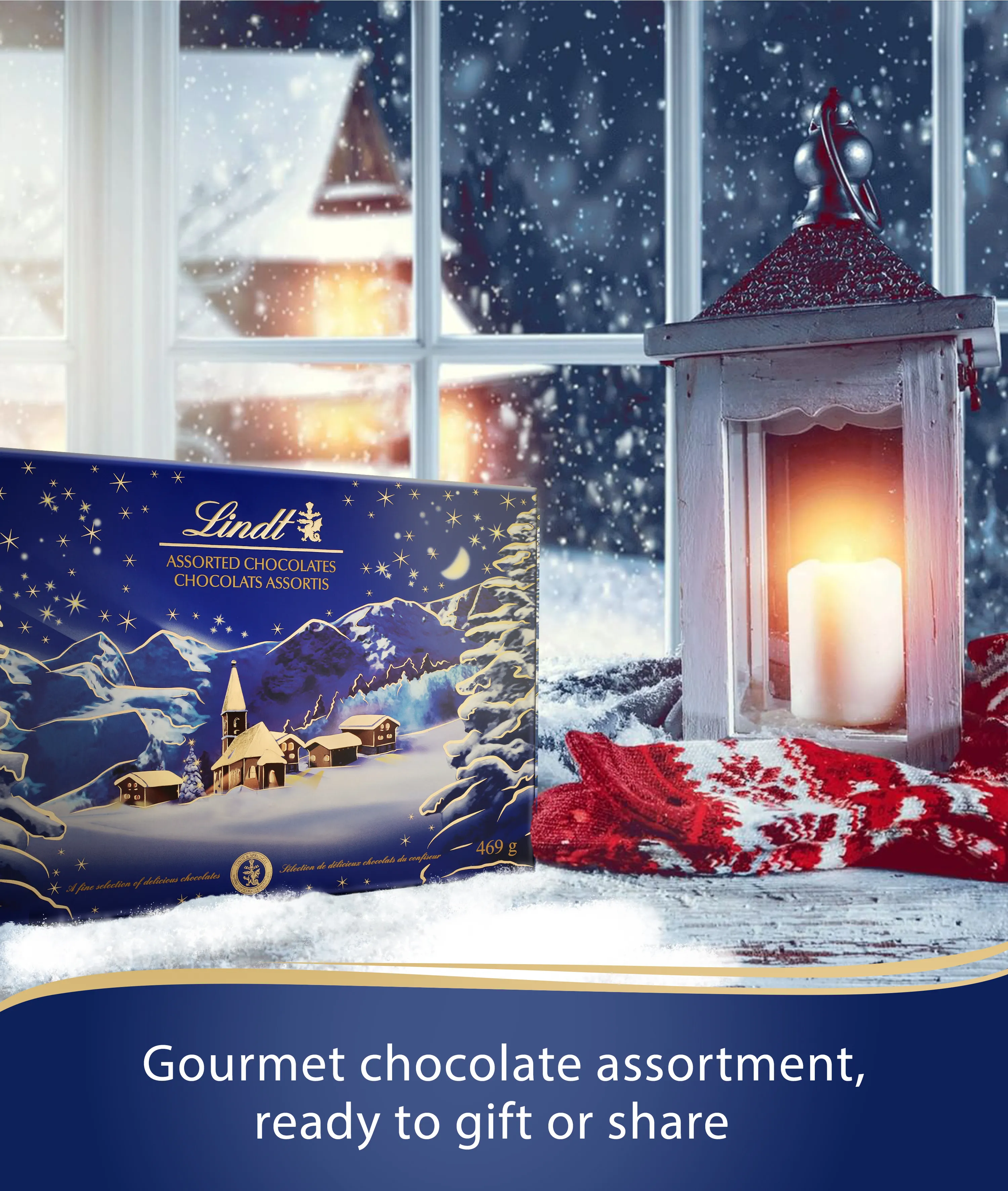 Lindt Holiday Winter Village Box (16.5 Oz) - Gourmet Chocolate By